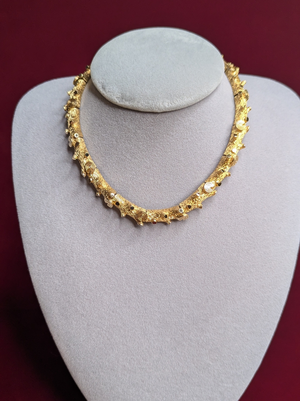 VINTAGE- Marcel Boucher Gold Plated Branch Necklace + Bracelet - Signed 1960s